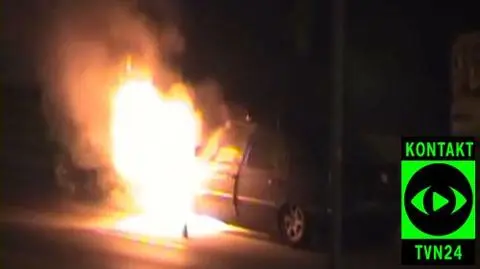Citroen spłonął na Ursynowie