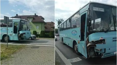 Autobus wjechał w ciężarówkę, pięcioro dzieci w szpitalu