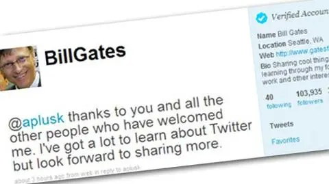 Śledź Gatesa na Twitterze