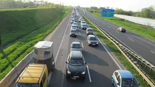Nawet 5 km miały pod koniec majówki korki na A4