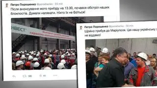 Poroszenko przyjechał wzmocnić morale mieszkańców Mariupola