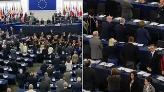 W oficjalnej transmisji kanału EbS przeważały plany ogólne i zbliżenia na orkiestrę. Agencje skupiły się jednak na proteście eurosceptyków 