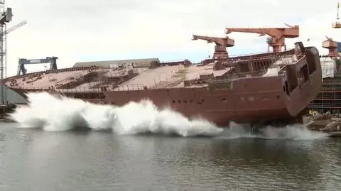 Wodowanie trawlera obserwowała nasza kamera