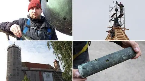 Przestrzelona kapsuła czasu w iglicy zamku