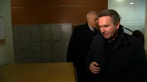 Austrian businessman Gerald Birgfellner (R) with his attorney Roman Giertych (L) 