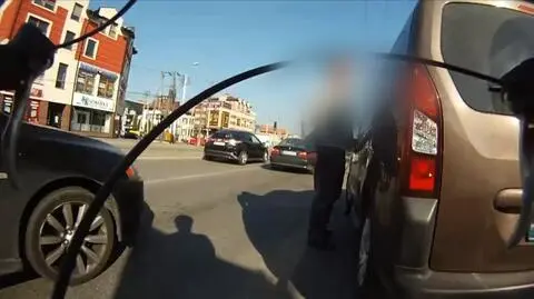 Starcie rowerzysty z kierowcą