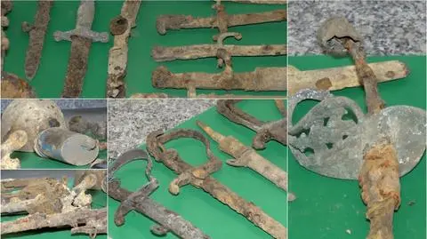 Lubań. Kolekcja broni ukryta w studni