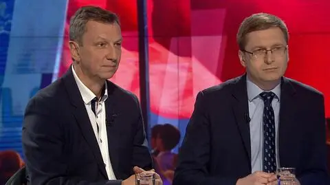 Andrzej Halicki and Paweł Lisiecki in "Fakty po Faktach"