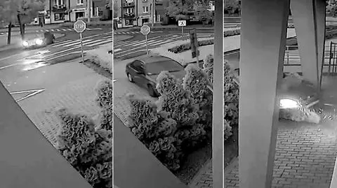 Lubartów. Pijany kierowca wjechał w znak na parkingu komendy policji