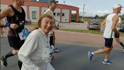 Maria Pańczak w czasie biegu w Rakoniewicach