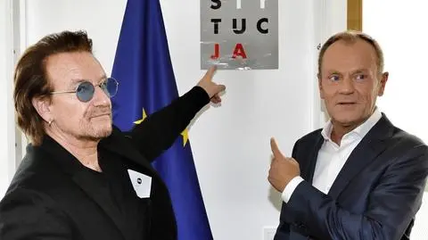 Donald Tusk i Bono 
