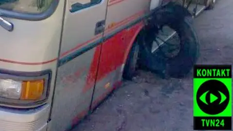 Dzieci ranne po eksplozji opony