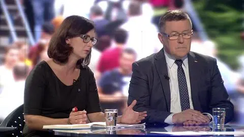 Kamila Gasiuk-Pihowicz (Nowoczesna) i Zbigniew Kuźmiuk (PiS) w "Faktach po Faktach"