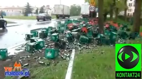 Rzeka piwa 
na drodze
