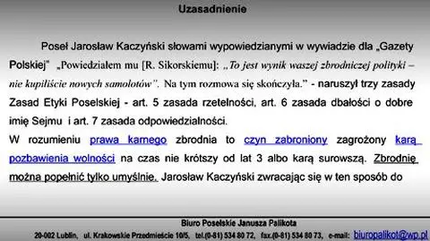 Palikot też podpiera się Wikipedią