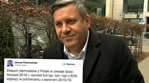 Piechociński tweetuje. O szwagrze i wzroście eksportu ziemniaków