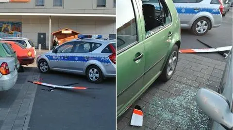 Rybnik. Model szybowca spadł na parking i rozbił auta