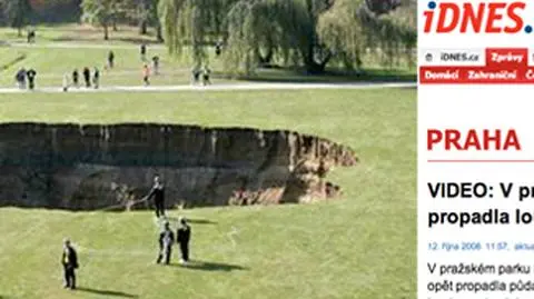 Łąka spadła do tunelu