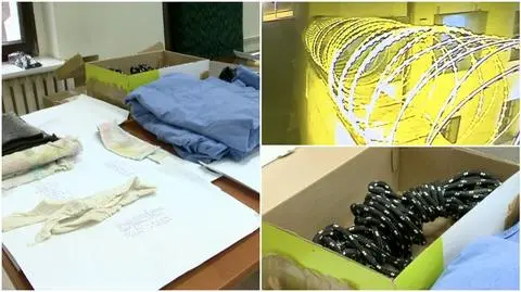 Zabezpieczono m.in. linę, po której mieli uciec zbiegowie 