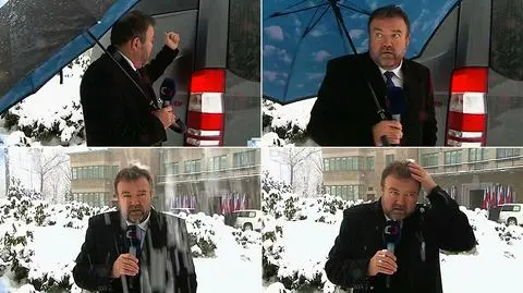 Kłopoty czeskiego korespondenta przed wejściem na żywo