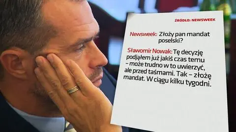 Sławomir Nowak zapowiadał, że rozstanie się z polityką 