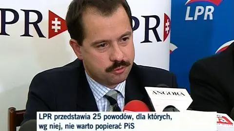 LPR: 25 razy "nie" dla PiS