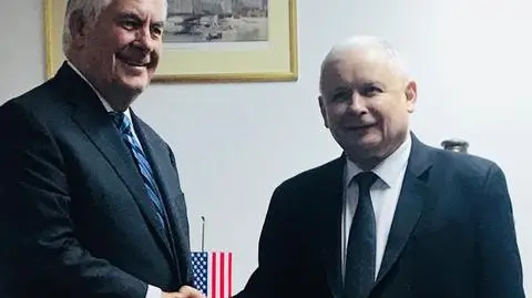 Rex Tillerson został przyjęty przez Jarosława Kaczyńskiego w siedzibie PiS w Warszawie