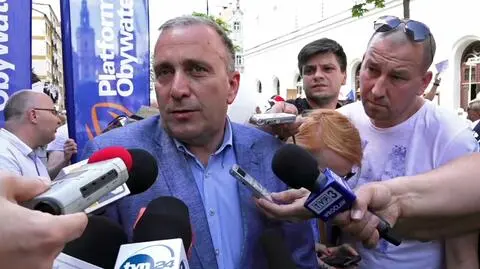 Grzegorz Schetyna jest w sobotę w Legnicy