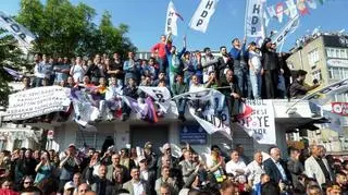 Sympatycy kurdyjskiej partii HDP podczas majowej kampanii wyborczej