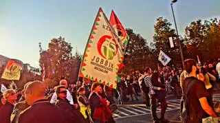 Uczestnicy demonstracji skrajnie prawicowej partii Jobbik (zdjęcie archiwalne)