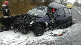 W wypadku zginął kierowca forda