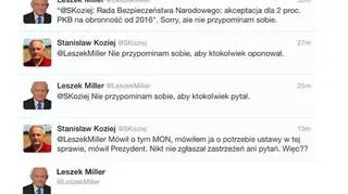 Miller i Koziej o wydatkach na obronność