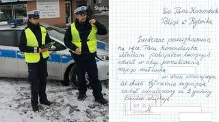 Żona dziękuje policjantom
