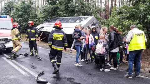 Stara Woda. Wypadek autobusu szkolnego