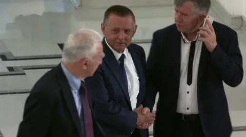 Marian Banaś (middle) remains in his position of the Supreme Audit Office chief