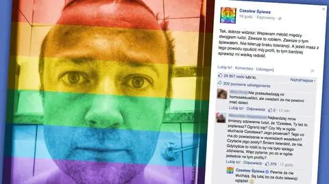 Czesław Mozil poparł na Facebooku gejów i lesbijki. Fani rozczarowani