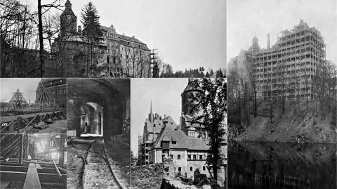 Zamek Czocha. Niepublikowane dotąd fotografie pokazujące przebudowę