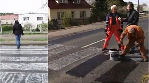 Zebrę zamalowują od rana drogowcy