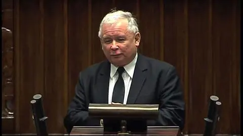 Jarosław Kaczyński podczas debaty sejmowej