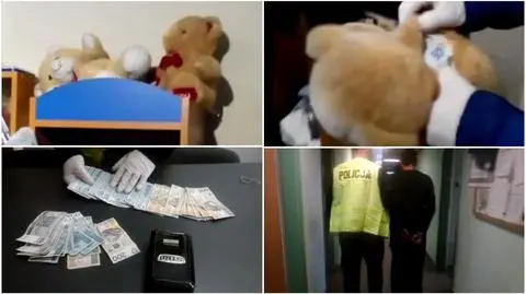 Listonosz sfingował napad. Pieniądze ukryto w pluszowym misiu