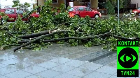 Gwałtowna burza przeszła nad Warszawą