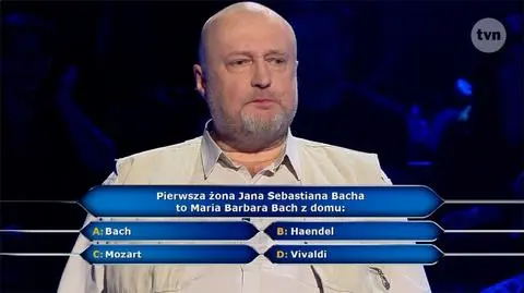 Milionerzy: pierwsza żona Jana Sebastiana Bacha to Maria Barbara Bach z domu?