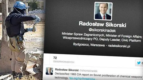 Skąd w Syrii broń chemiczna? Sikorski odsyła Rosjan do raportu CIA