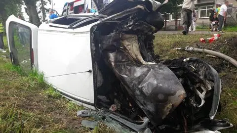 Żurawiec k. Elbląga. Wypadek renault megane
