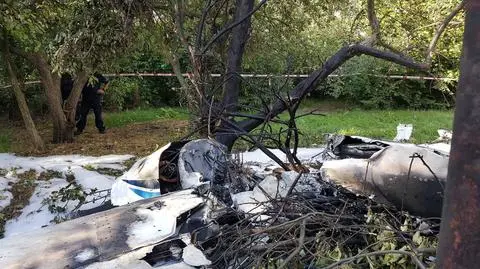 Cessna spadła do ogródka działkowego w pobliżu łódzkiego lotniska