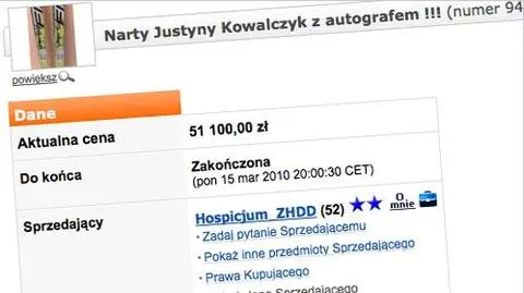 Justyna Kowalczyk przekazała narty dla chorych dzieci