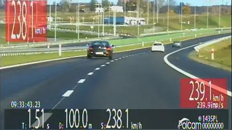 Pędził "siódemką" prawie 240 km/h. Tłumaczy, że nie zauważył