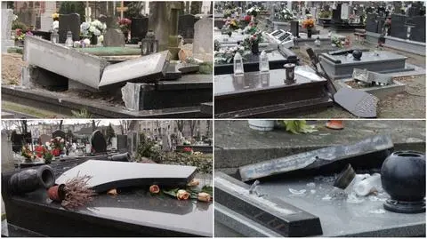Wandale zniszczyli ponad 20 nagrobków