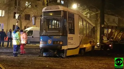 Wrocław. Wykolejenie tramwaju