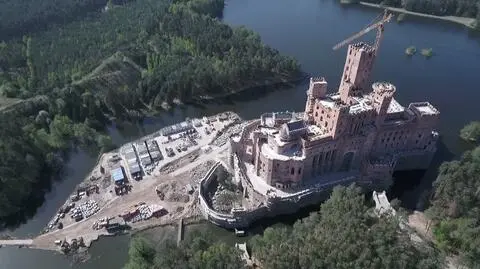 The current state of construction of the Stobnica castle